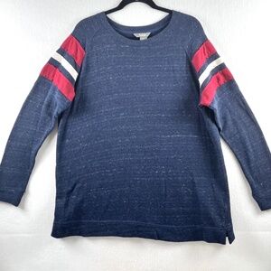 Natural Reflections Navy Blue Crew Neck Long Sleeve Sweatshirt Women's XL